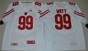 J.J. Watt Wisconsin Badgers white jersey
