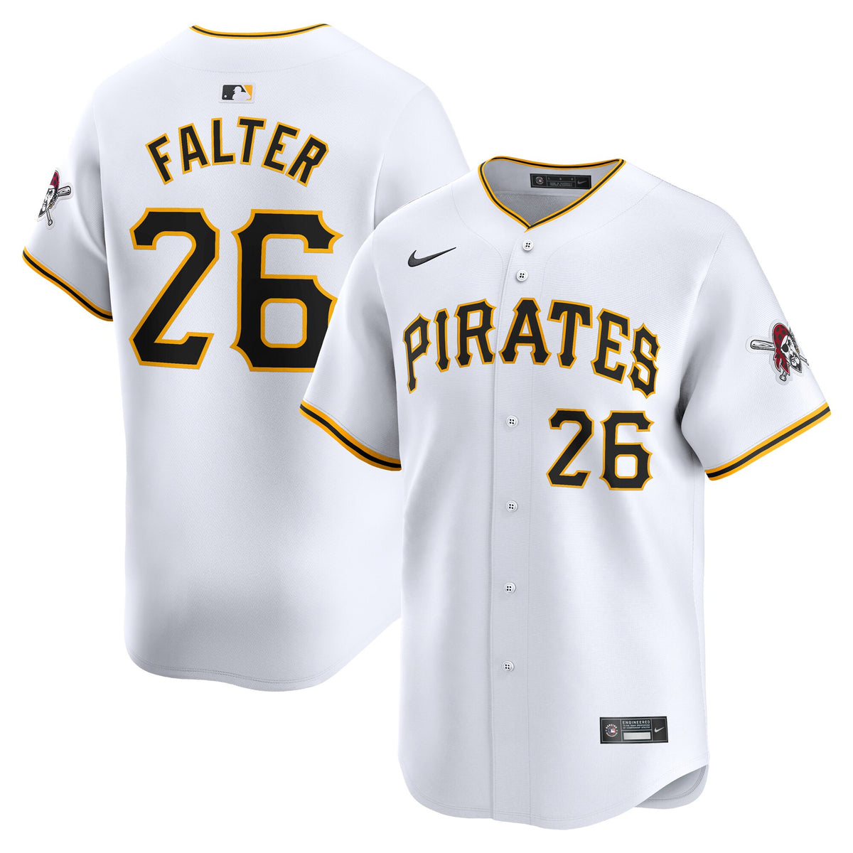 Bailey Falter Pittsburgh Pirates white Limited jersey