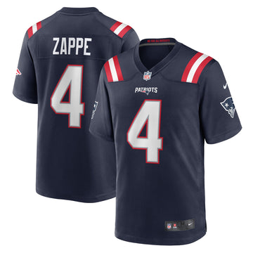 Bailey Zappe New England Patriots navy Game jersey
