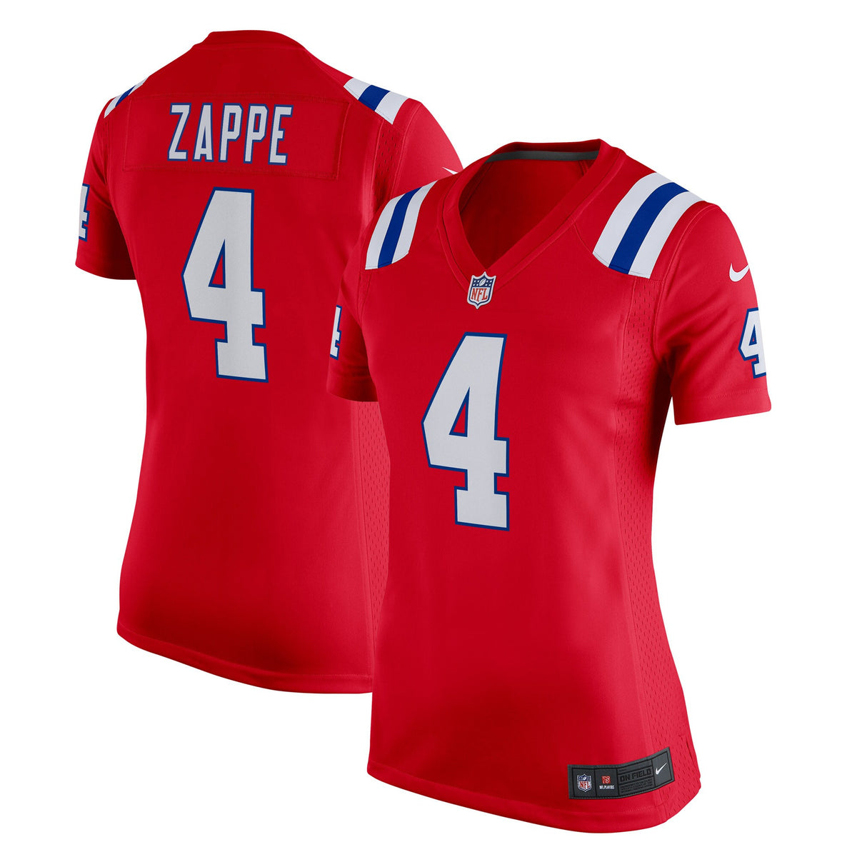 Bailey Zappe New England Patriots red Game jersey