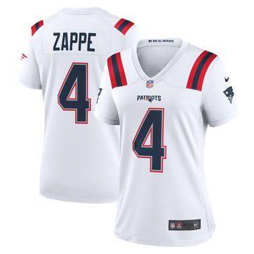 Bailey Zappe New England Patriots white Game jersey