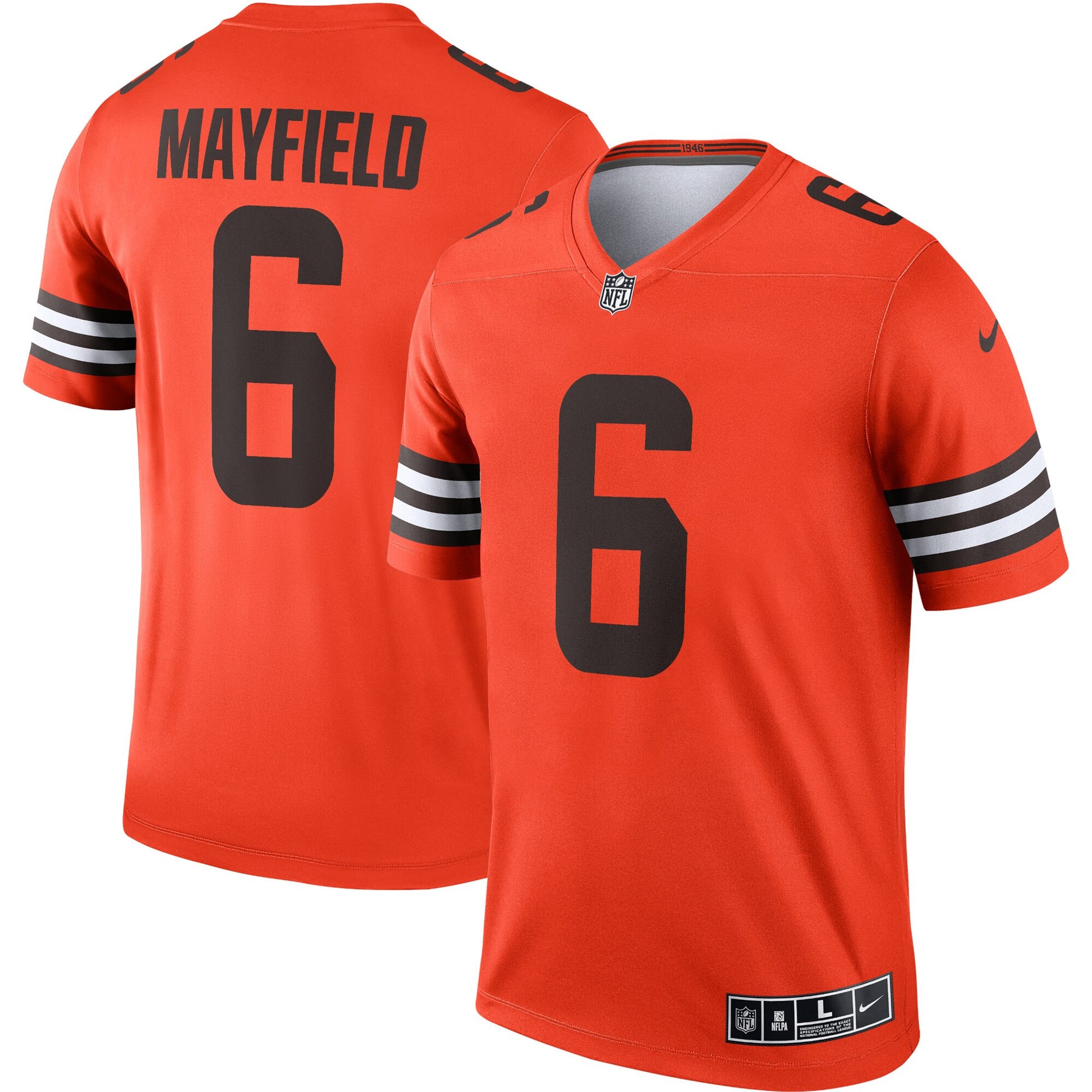 Baker Mayfield Cleveland Browns orange Inverted Legend jersey