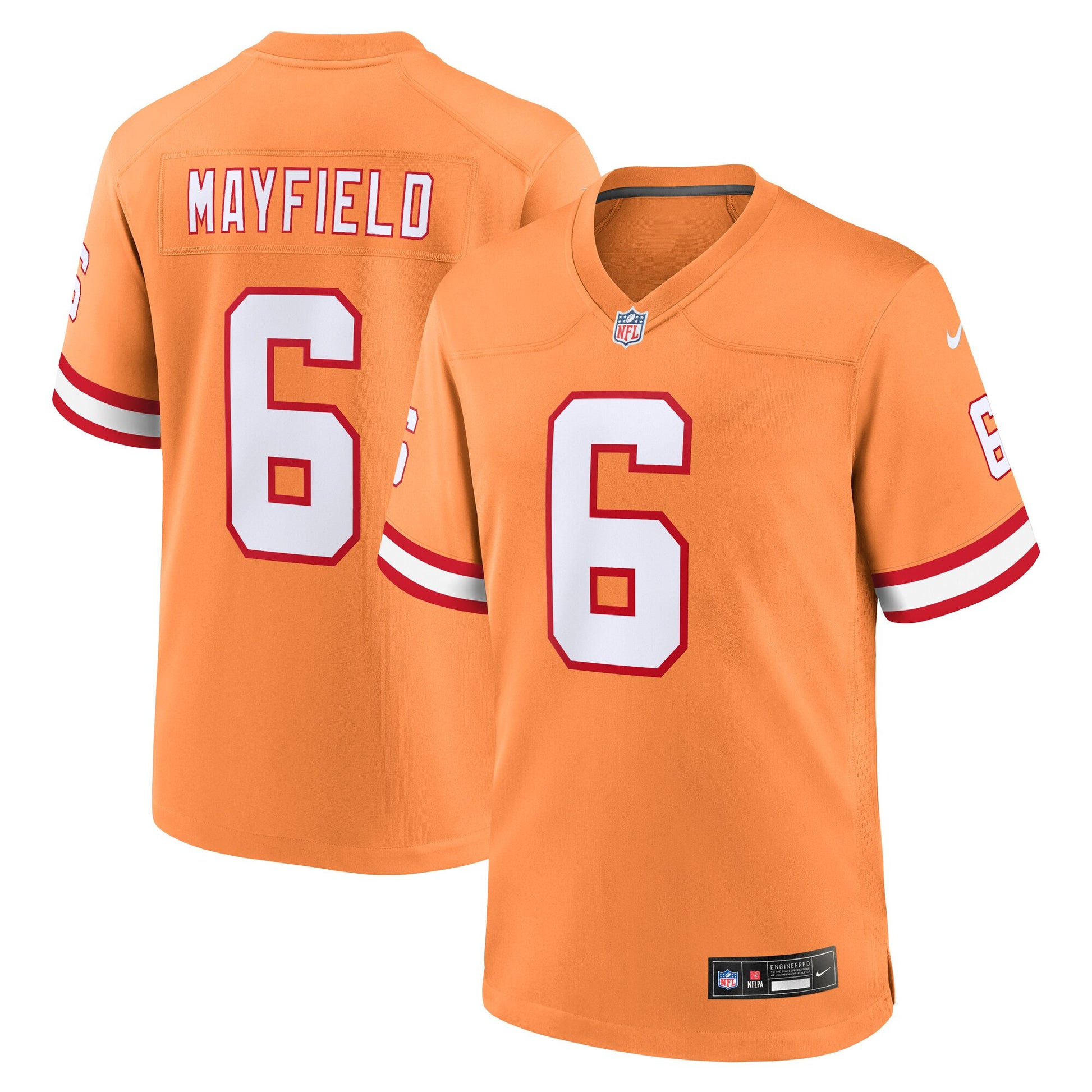 Baker Mayfield Tampa Bay Buccaneers orange Throwback jersey