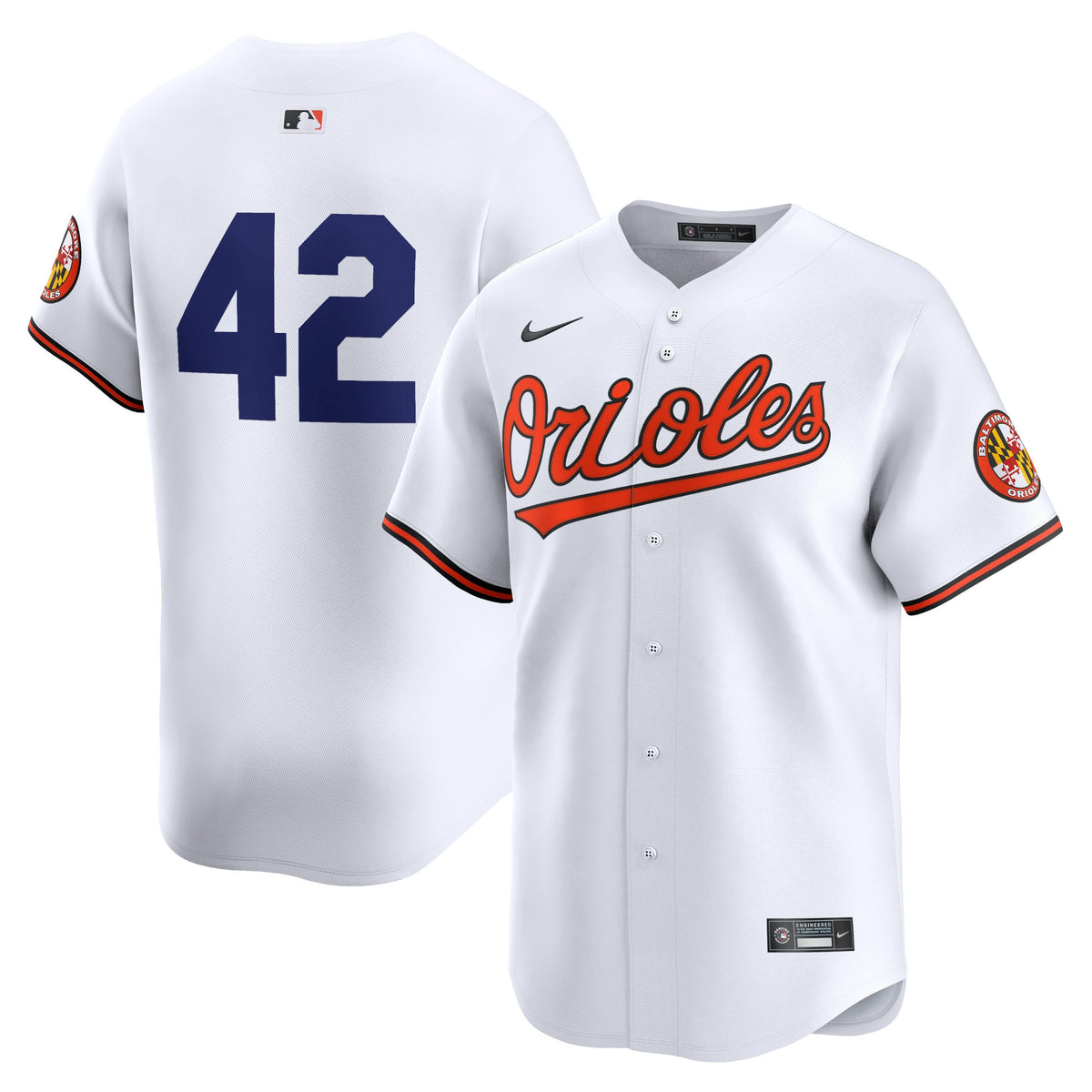 Baltimore Orioles white Limited jersey