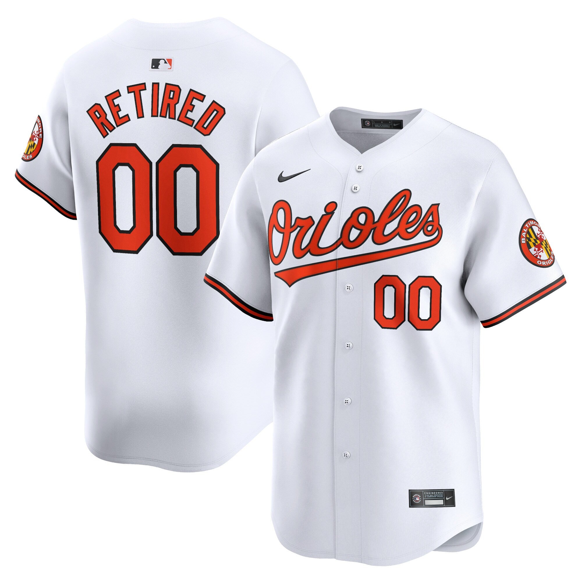 Baltimore Orioles white Limited jersey