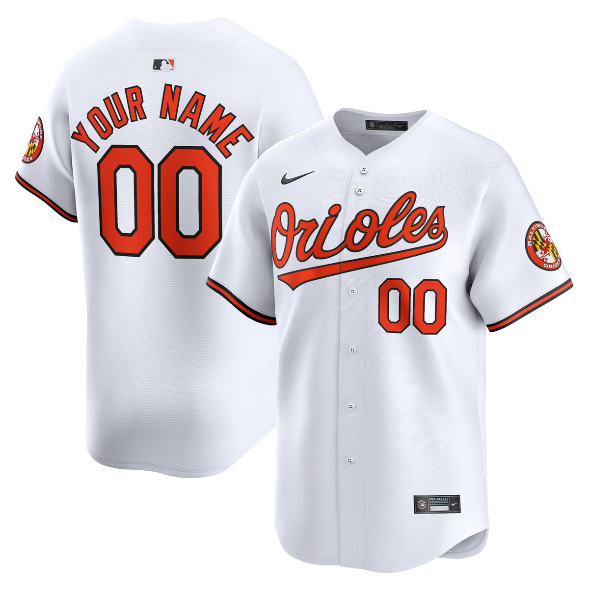 Baltimore Orioles white Limited jersey
