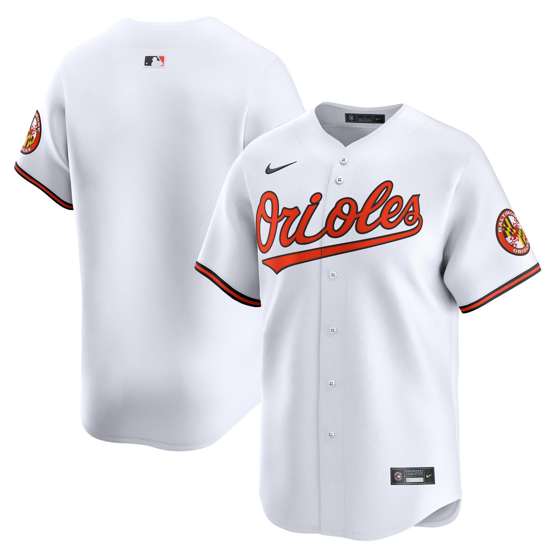 Baltimore Orioles white Limited jersey
