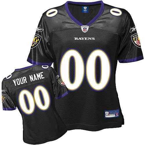 Custom Baltimore Ravens black jersey
