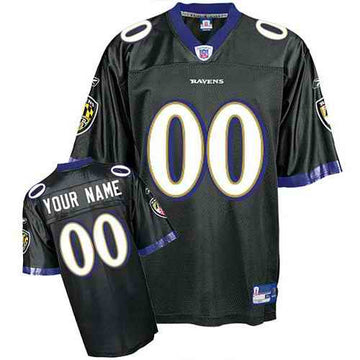 Custom Baltimore Ravens black jersey