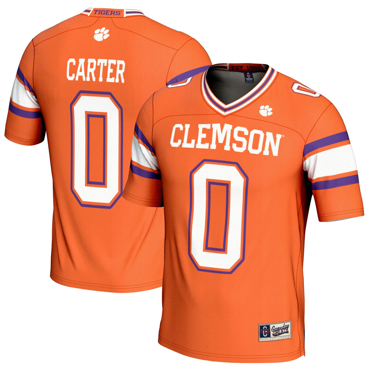 Carter Clemson Tigers orange jersey