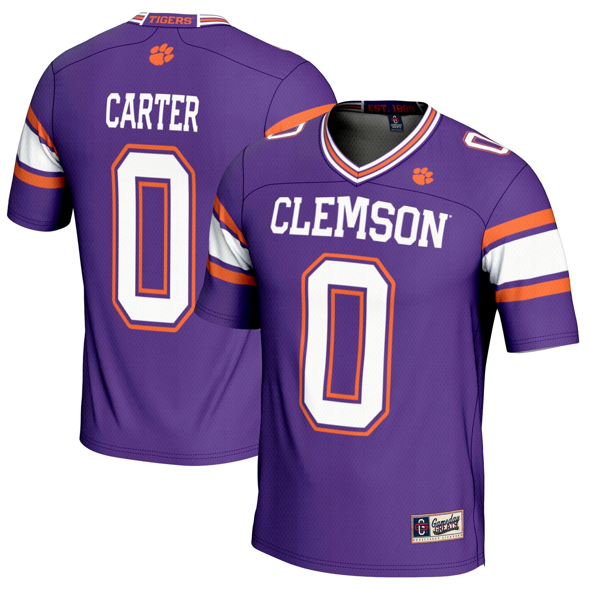 Carter Clemson Tigers purple jersey