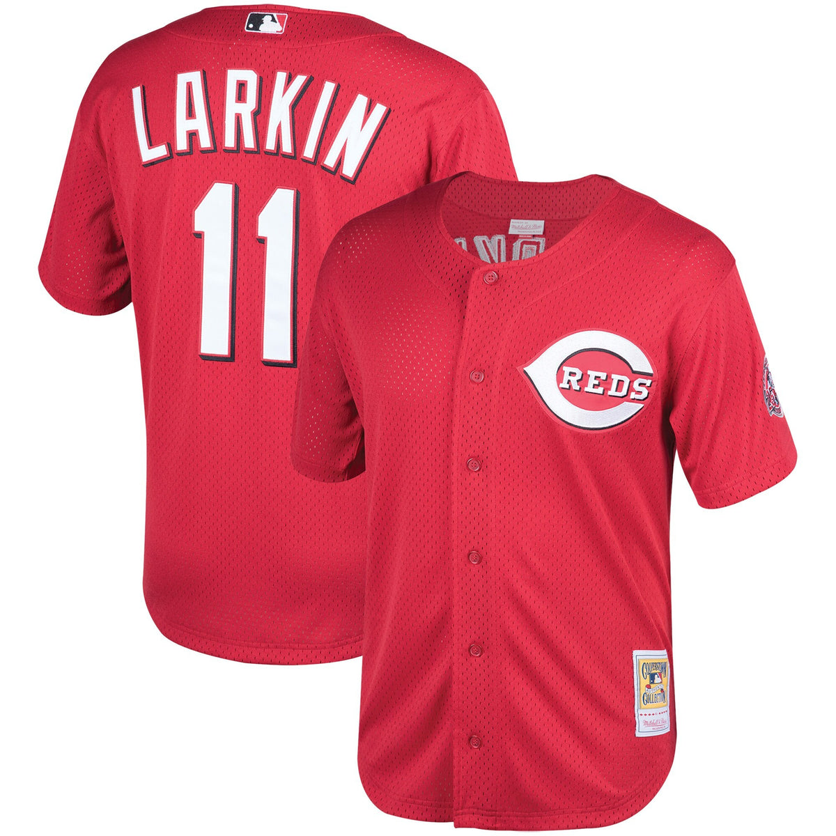 Barry Larkin Cincinnati Reds red Throwback jersey
