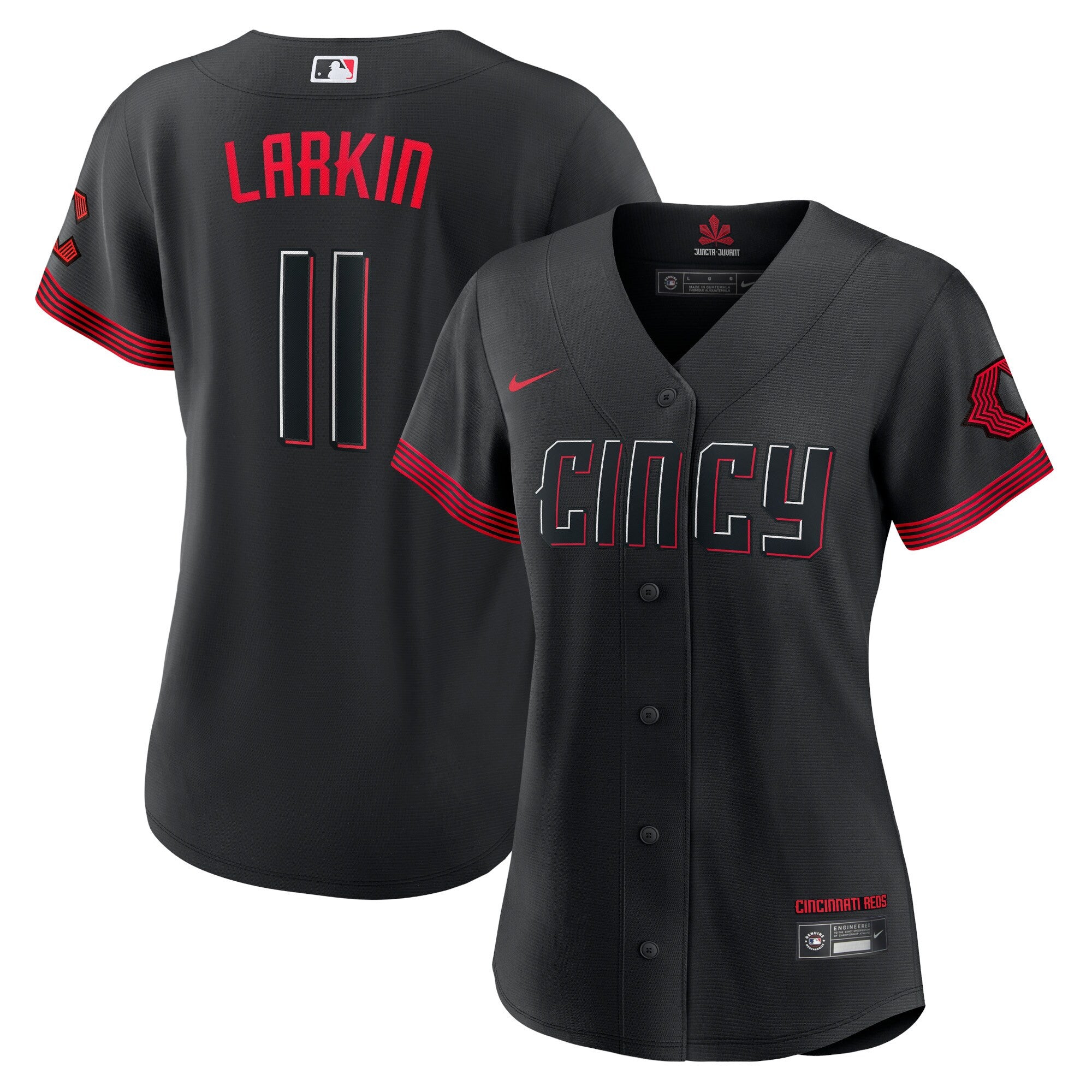 Barry Larkin Cincinnati Reds black City Connect jersey