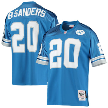 Barry Sanders Detroit Lions blue Throwback jersey