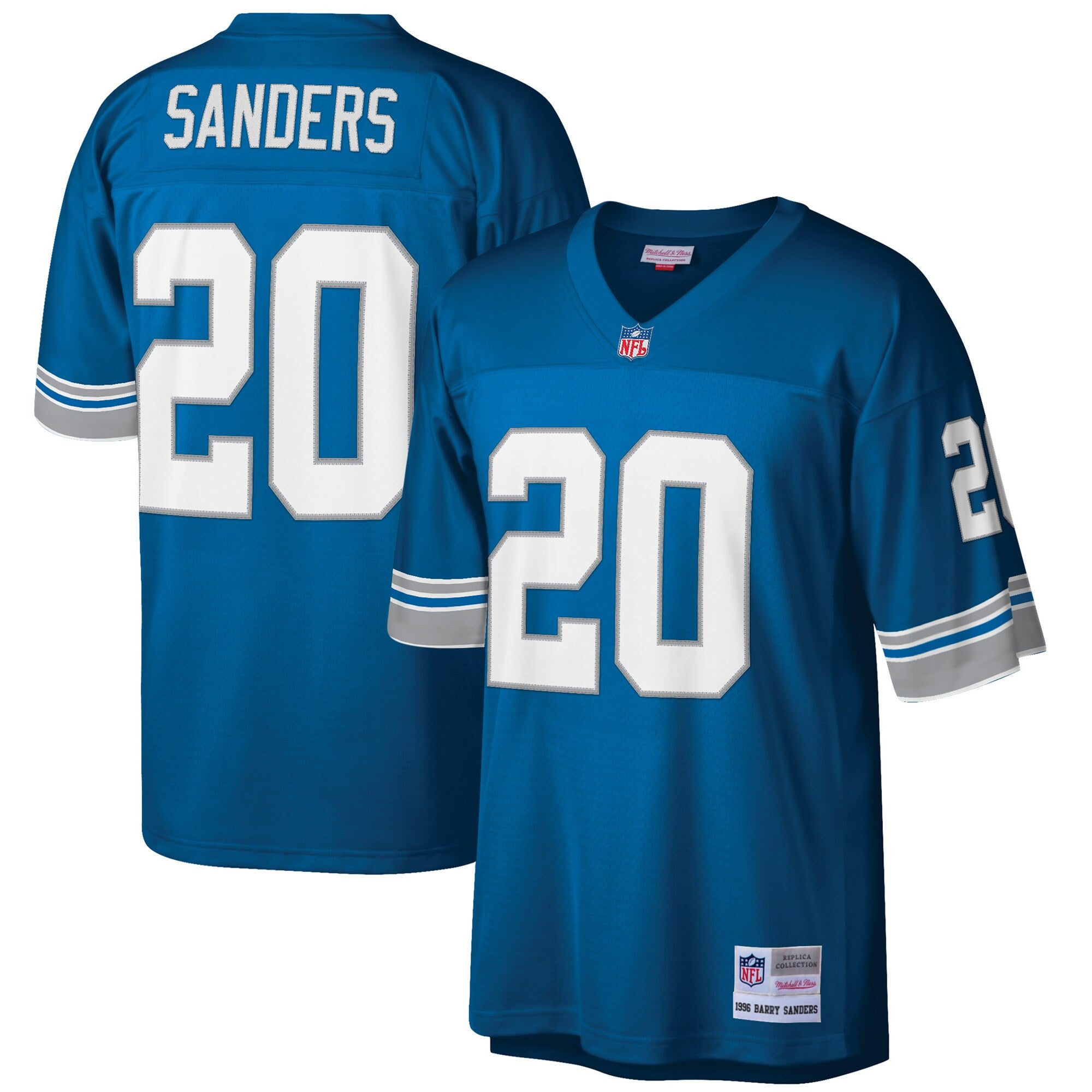 Barry Sanders Detroit Lions blue jersey