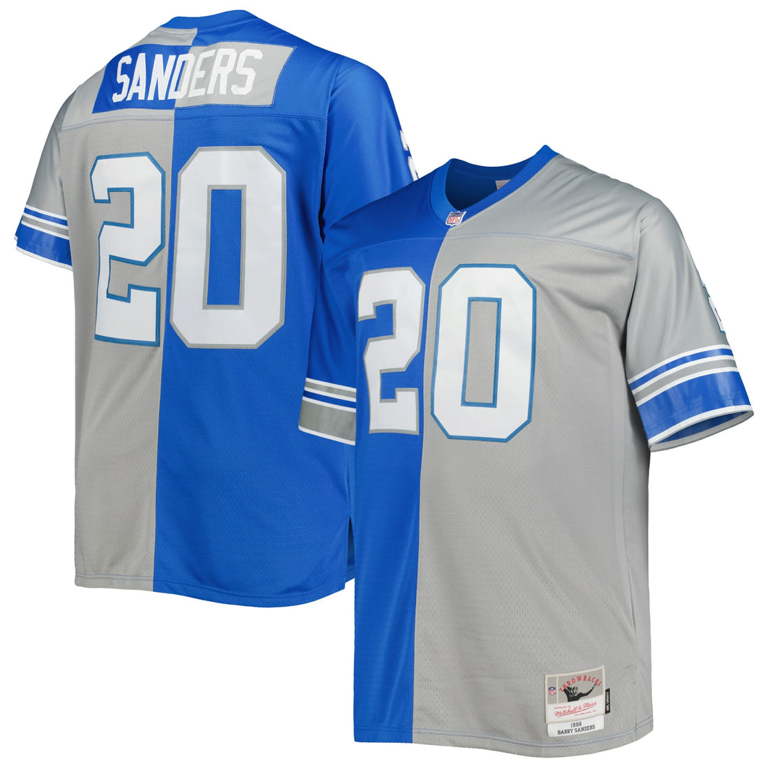 Barry Sanders Detroit Lions blue Split jersey