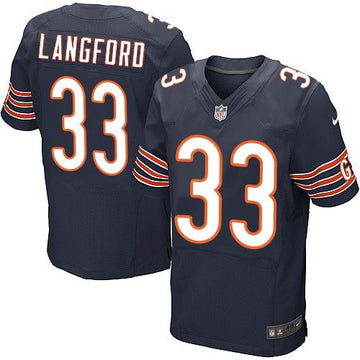 Jeremy Langford Chicago Bears navy Elite jersey