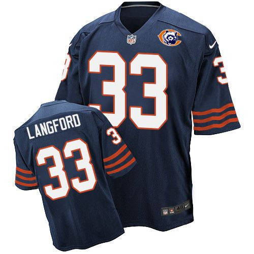 Jeremy Langford Chicago Bears navy Elite jersey