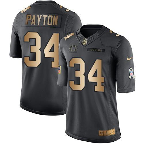 Walter Payton Chicago Bears black Salute To Service jersey