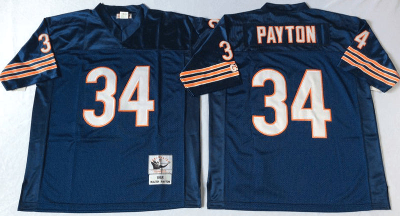 Walter Payton Chicago Bears navy Throwback jersey
