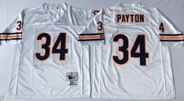 Walter Payton Chicago Bears white Throwback jersey