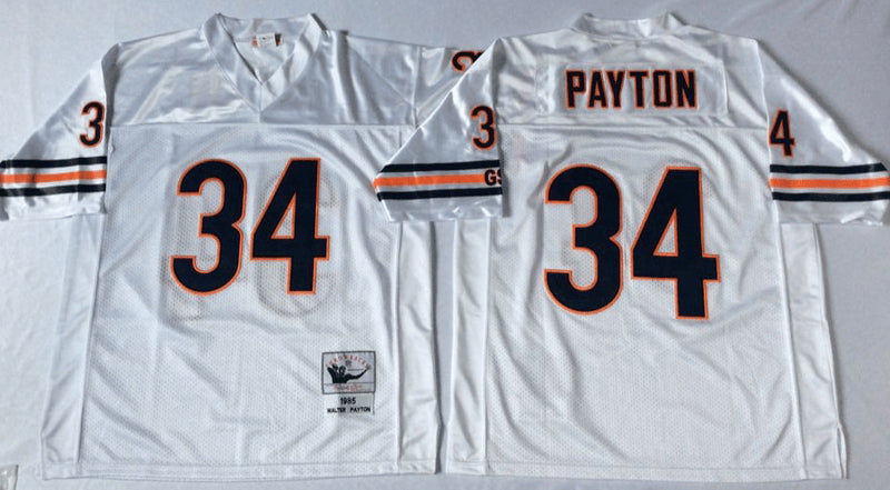 Walter Payton Chicago Bears white Throwback jersey