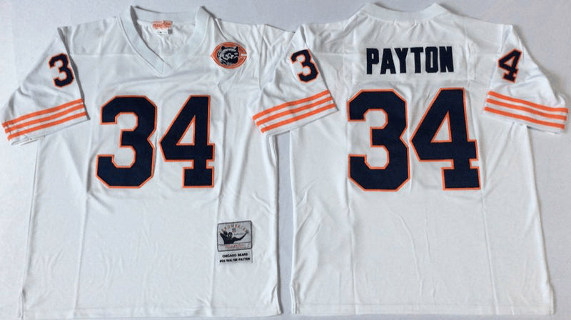 Walter Payton Chicago Bears white Throwback jersey