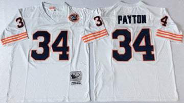 Walter Payton Chicago Bears white Throwback jersey
