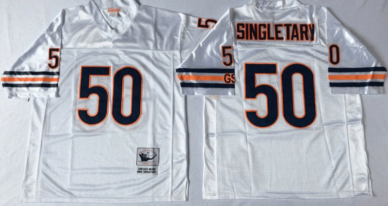 Mike Singletary Chicago Bears white Throwback jersey