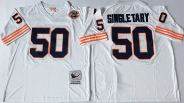 Mike Singletary Chicago Bears white Throwback jersey