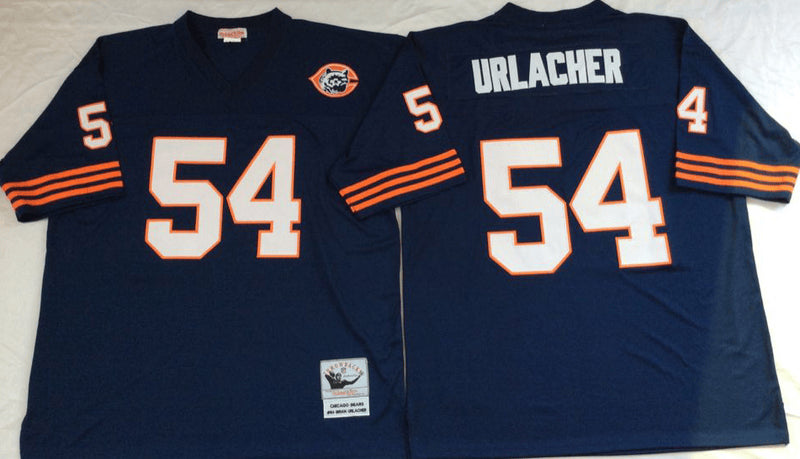 Brian Urlacher Chicago Bears navy Throwback jersey