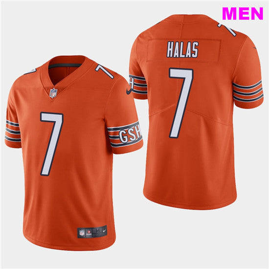 George Halas Chicago Bears orange Limited jersey