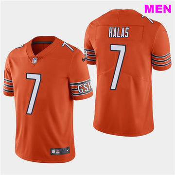 George Halas Chicago Bears orange Limited jersey