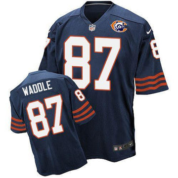 Tom Waddle Chicago Bears navy Elite jersey