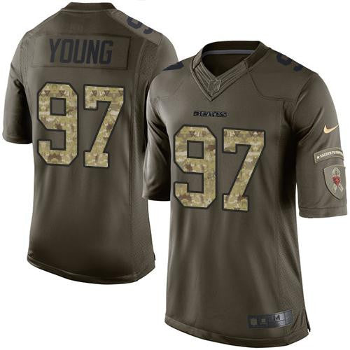 Young Chicago Bears green Salute To Service jersey