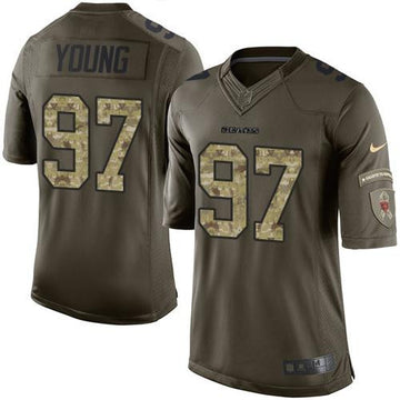 Young Chicago Bears green Salute To Service jersey