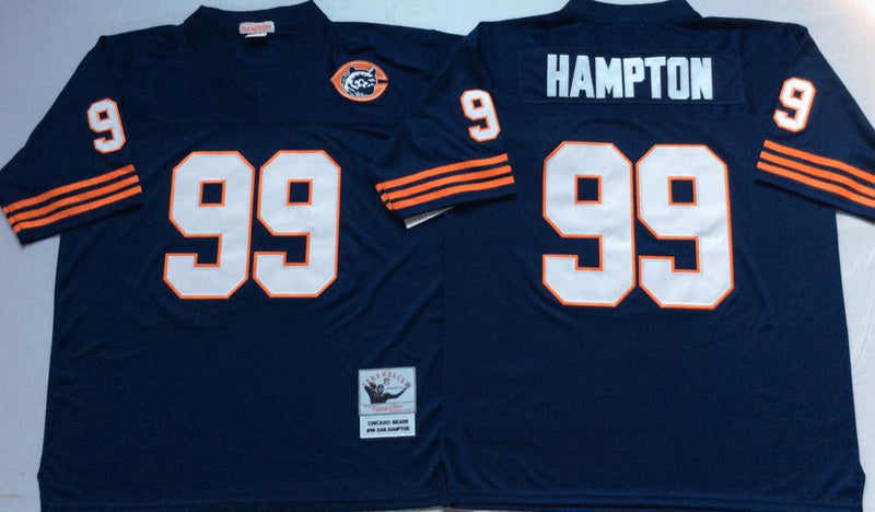 Dan Hampton Chicago Bears navy Throwback jersey