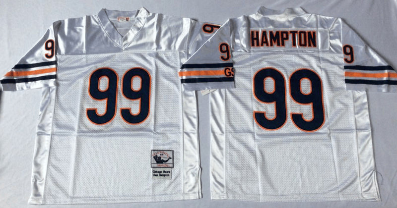 Dan Hampton Chicago Bears white Throwback jersey