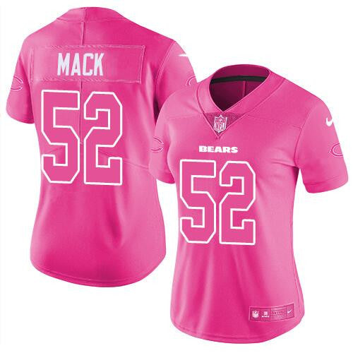 Custom Chicago Bears pink Limited jersey