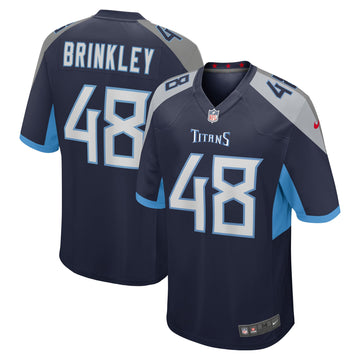 Beau Brinkley Tennessee Titans navy jersey