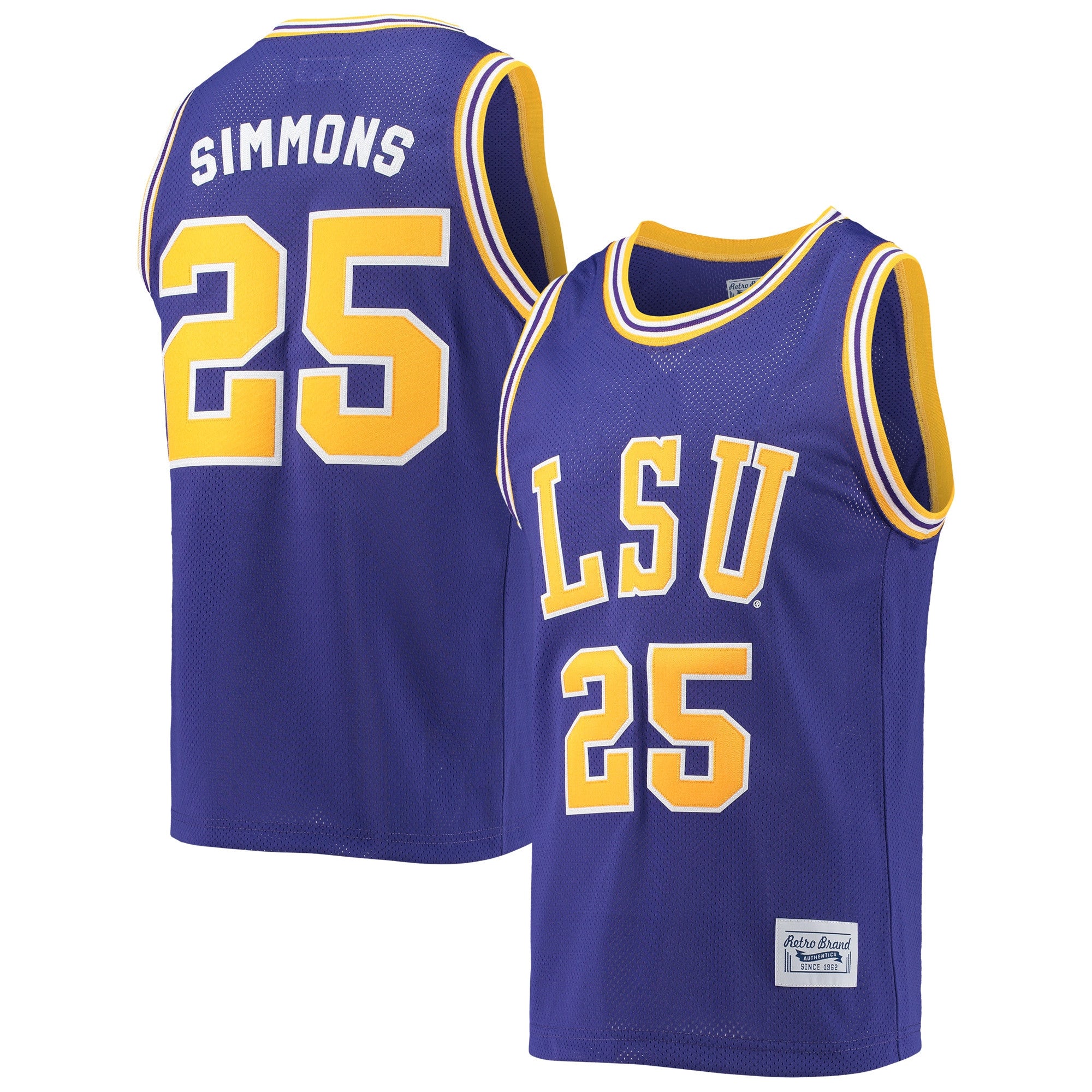 Ben Simmons Original LSU Tigers purple Retro jersey