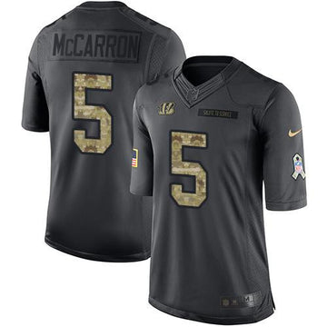 AJ McCarron Cincinnati Bengals black Salute To Service jersey