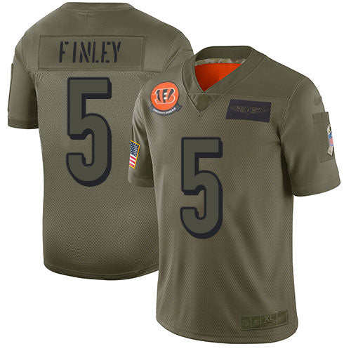 Ryan Finley Cincinnati Bengals camo Salute To Service jersey