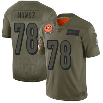 Anthony Munoz Cincinnati Bengals camo Salute To Service jersey