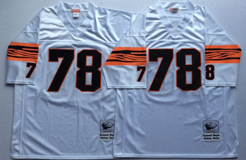 Anthony Munoz Cincinnati Bengals white Throwback jersey
