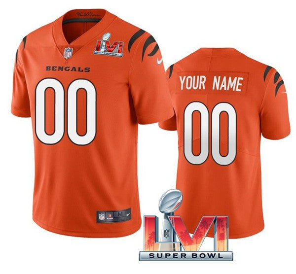 Custom Cincinnati Bengals orange Vapor jersey