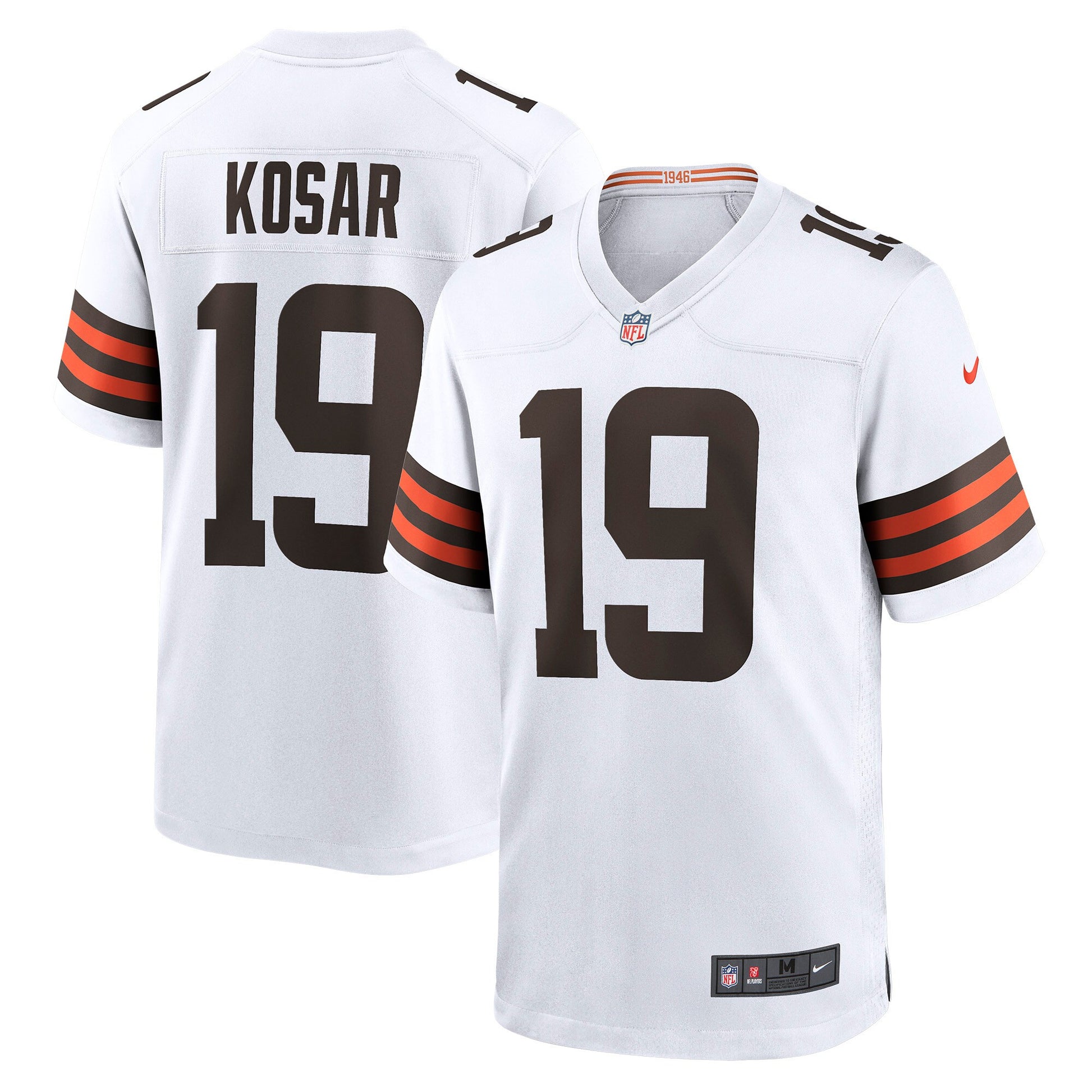 Bernie Kosar Cleveland Browns white jersey
