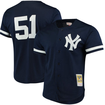 Bernie Williams New York Yankees navy Cooperstown jersey