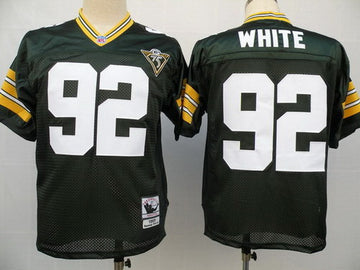 Size Reggie Green Bay Packers white Throwback jersey