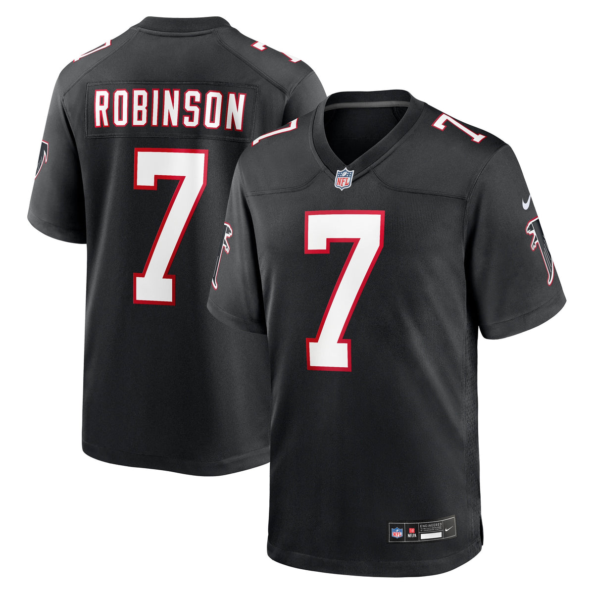 Bijan Robinson Atlanta Falcons black Throwback jersey